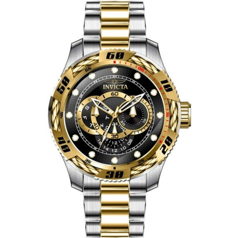 Invicta Speedway GMT Date Day Quartz Black Dial Men's Watch 50mm